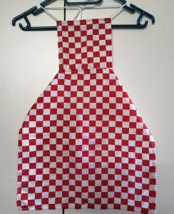Kids Costumes to Hire - Apron - red & white check - CHILD